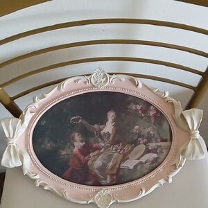 Ashland French Manor Pink and White Bow Wall Art/Tray